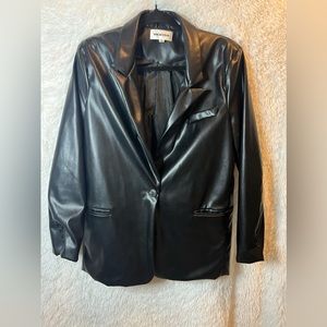 SHEIN Leather Blazer